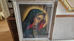 antiek religie prent maria in oude lijst, Antiek en Kunst, Antiek | Religie, Ophalen of Verzenden