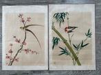 Traditioneel Japans/Chinees Zijde Schilderij, set van 2, Ophalen of Verzenden