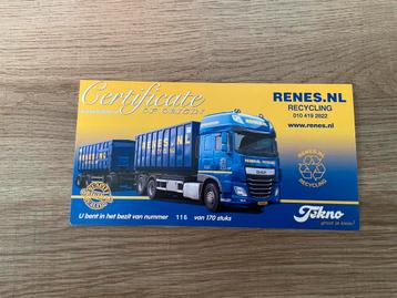 Originele Tekno doos + Certificaat  te koop beschikbaar voor biedingen