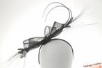 Fascinator Hawkins zwart sinamay sisal op diadeem nieuw, Nieuw, One size fits all, Ophalen of Verzenden, Hoed