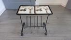 Brocante vintage krantenbak met gietijzer frame en tegels, Ophalen of Verzenden, Nieuw