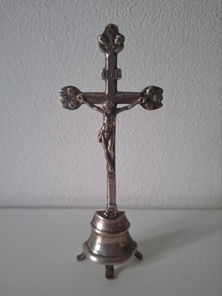Antiek zilveren kruisbeeld/corpus, Antiek en Kunst, Antiek | Goud en Zilver, Zilver, Ophalen of Verzenden