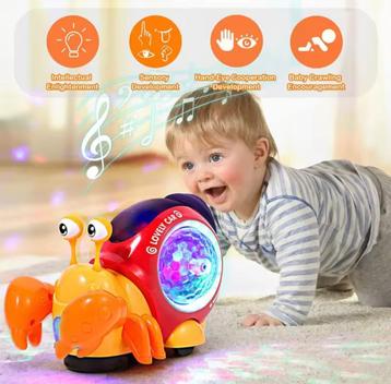 Kruipende Krab – Met Muziek & Licht – Montessori speelgoed beschikbaar voor biedingen