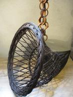 Vintage rieten mand puntmand hangmand, Verzamelen, Retro, Ophalen, Huis en Inrichting