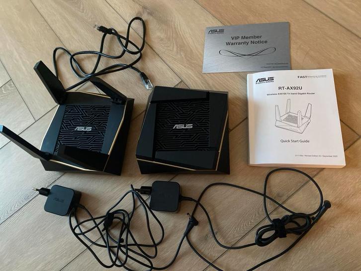 Asus RT-AX92U Router Set (2 stuks), Computers en Software, Routers en Modems, Zo goed als nieuw, Router, Ophalen