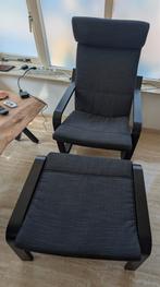 Ikea fauteuil met voetenbankje, Ophalen, Zo goed als nieuw