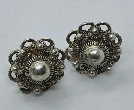 Antieke Zeeuwse Knoop Oorbellen Zilver, Sieraden, Tassen en Uiterlijk, Oorbellen, Gebruikt, Knopjes of Stekers, Zilver, Zilver