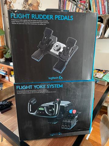 Logitech G Saitek Pro Flight Yoke + Rudder Pedals – PC beschikbaar voor biedingen