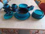 Ceramano Sapphire 28 delig vintage midcentury servies, Ophalen of Verzenden, Gebruikt, Overige stijlen