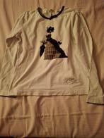witte longsleeve Monnalisa Chic maat 140, Meisje, Ophalen of Verzenden, Zo goed als nieuw, Shirt of Longsleeve