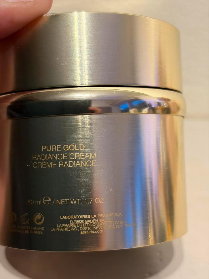 La Prairie Pure Gold Radiance Cream Gezichtscrème 50ml, Sieraden, Tassen en Uiterlijk, Uiterlijk | Gezichtsverzorging, Zo goed als nieuw