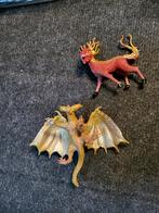 2 speelgoed draken rood en goudkleurig, Verzamelen, Poppetjes en Figuurtjes, Ophalen of Verzenden, Zo goed als nieuw
