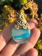 Agaat Edelsteenhanger Handgemaakt Klei Bohemian, Overige voorstellingen, Blauw, Nieuw, Ophalen of Verzenden