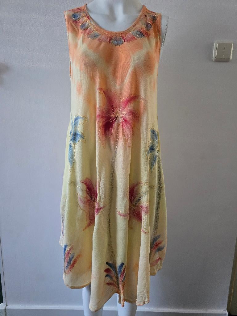 Zo goed als nieuw jurk free size, Ophalen of Verzenden, Zo goed als nieuw, Overige kleuren, Onder de knie