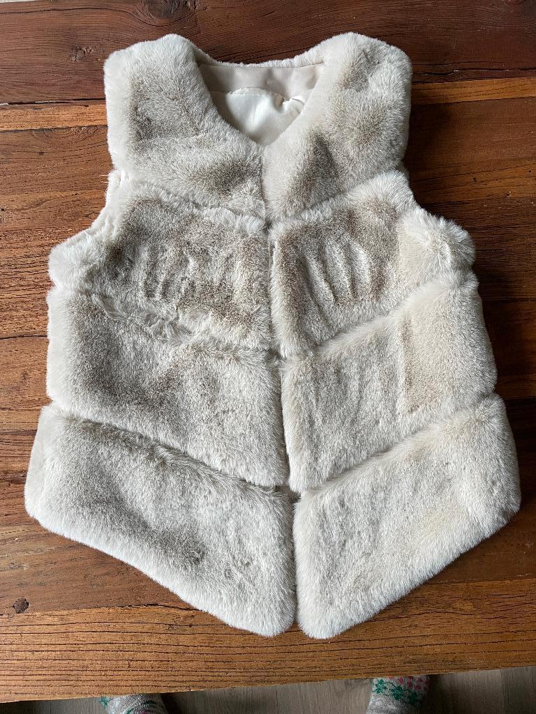 Nep bont vestje - bodywarmer one size nieuw, Maat 38/40 (M), Only, Beige, Nieuw