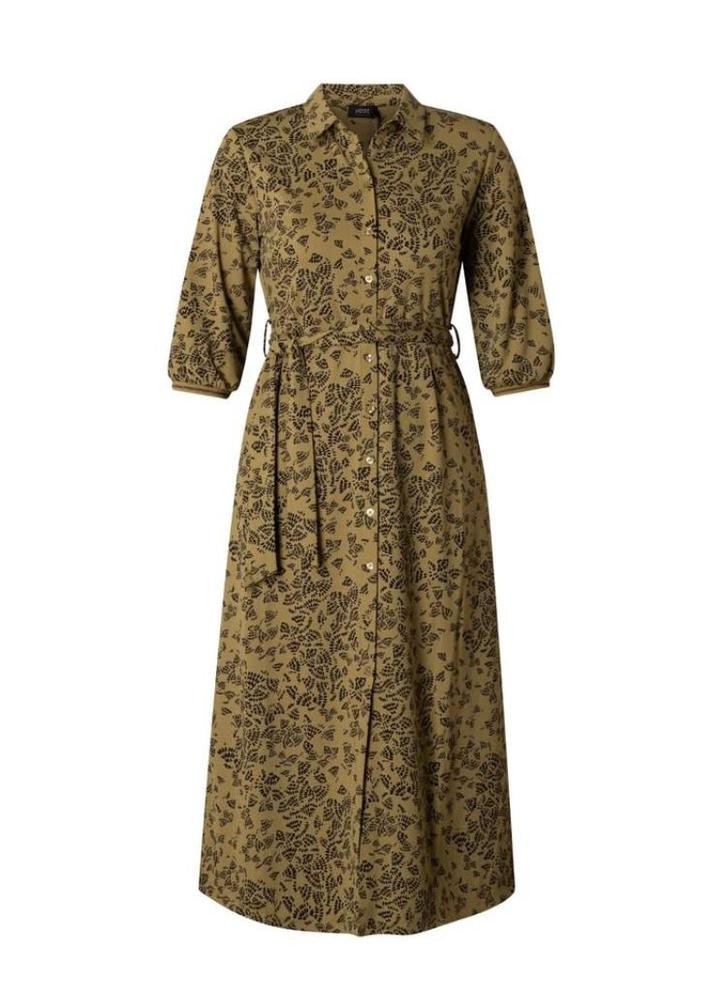 8010 YESTA jurk Nicole - maat 52, Kleding | Dames, Grote Maten, Zo goed als nieuw, Jurk, Groen, Verzenden