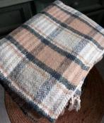 Geruite deken plaid bruin creme tinten, Ophalen of Verzenden, Zo goed als nieuw