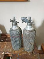 Oude spuitflessen met metalen raster sodafles, Antiek en Kunst, Curiosa en Brocante, Ophalen of Verzenden