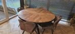 Ronde eettafel, Huis en Inrichting, Tafels | Eettafels, Rond, Ophalen of Verzenden, Zo goed als nieuw, Overige houtsoorten