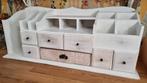 Tafel secretaire/organizer in brocante look, Ophalen, Gebruikt