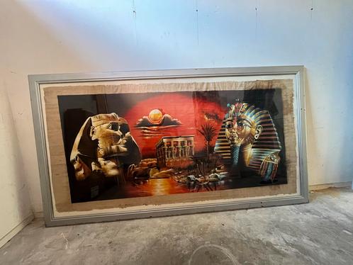 Toetanchamon & Sfinx Papyrus Poster, Antiek en Kunst, Kunst | Overige Kunst, Ophalen