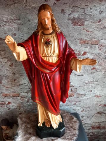 Antiek brocant kerkbeeld Jezus  zeer mooi groot beschikbaar voor biedingen