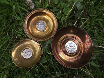 3 zilver en messing schaaltjes Lalaounis beschikbaar voor biedingen