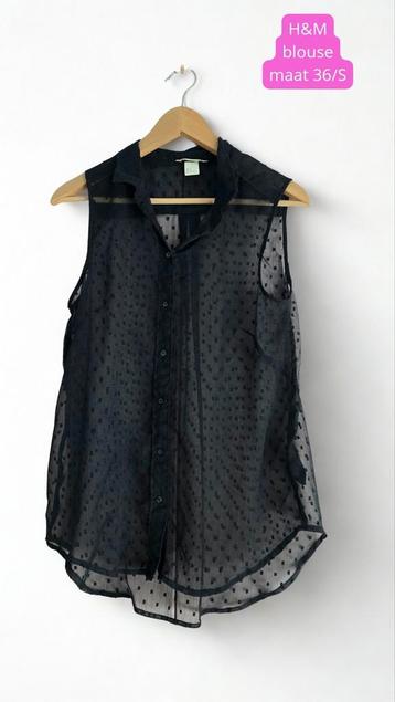 H&M zwarte blouse maat 36 beschikbaar voor biedingen