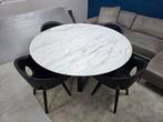 Poltrona Frau Bolero design eettafel + 4x Ginger stoel, Ophalen of Verzenden, Zo goed als nieuw, 4 tot 6 stoelen