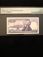 1000 Turkse Lira Bankbiljet PMG graded, Ophalen, Boek of Naslagwerk