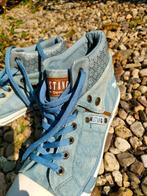 Mustang schoenen Jeans Lichtblauw / glitters Maat 40 Bling, Blauw, Ophalen of Verzenden, Mustang, Sneakers of Gympen