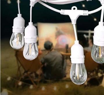 Led prikkabel Lichtsnoer 15 meter/lampen IP65 Waterdicht  beschikbaar voor biedingen