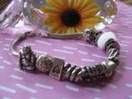 Tedora 19 cm armband + 11 x bedel * in 1 koop = € 49.50, Ophalen of Verzenden, Zo goed als nieuw, Zilver, Zilver