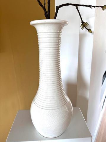 RETRO VINTAGE OFF WHITE CRAQELEE vaas chcs OPHALEN beschikbaar voor biedingen