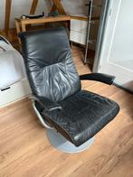 Luie leren stoel, Huis en Inrichting, Fauteuils, Ophalen, Zo goed als nieuw