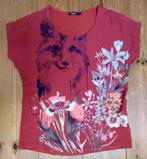Desigual shirt rood vos maat S/M, Maat 38/40 (M), Ophalen of Verzenden, Zo goed als nieuw, Korte mouw
