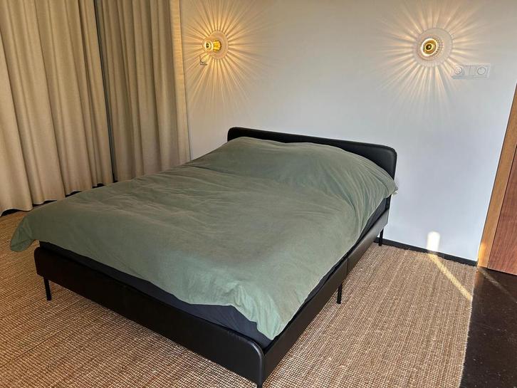 Bed ikea slattum 160x200 incl lattenbodem, Huis en Inrichting, Slaapkamer | Bedden, Zo goed als nieuw, Tweepersoons, 160 cm, Hout