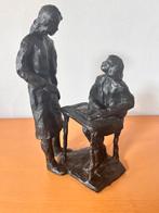 Bronzen Beeld - Leraar en Leerling - Kunstwerk Sculptuur, Ophalen