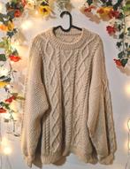 Heerlijk dikke vintage wollen aran gebreide trui, Ophalen of Verzenden, Zo goed als nieuw, Maat 46/48 (XL) of groter