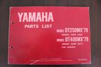 YAMAHA DT250 MX DT400 MX 1979 parts list DT250MX DT400MX, Ophalen of Verzenden, Yamaha