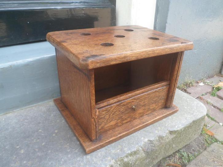 Antiek eikenhouten stoof voetenstoof krukje stoofje hout eik, Antiek en Kunst, Antiek | Woonaccessoires, Ophalen of Verzenden