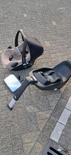 Maxi cosi met base, spiegel en hoes, Ophalen, Zo goed als nieuw, Isofix, 0 t/m 13 kg