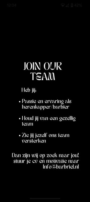 Kapper gezocht Brielle beschikbaar voor biedingen