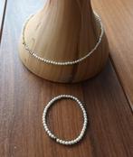 Parelkettinkje met armbandje, Ophalen of Verzenden, Nieuw, Wit, Overige materialen