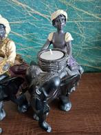 2 Olifant Beeldjes / Kaarsenhouders, Huis en Inrichting, Woonaccessoires | Kandelaars en Kaarsen, Ophalen