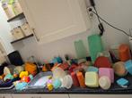 Plastic bakken Tuppeware vintage oranje geel opbergdozen, Gebruikt, Ophalen of Verzenden, Nvt, Nvt