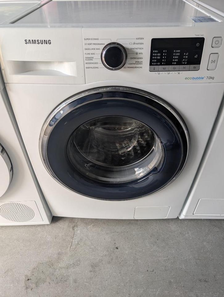 Nette Samsung WW70J5525FW - EcoBubble - Wasmachine, Witgoed en Apparatuur, Wasmachines, Refurbished, Voorlader, 6 tot 8 kg, 85 tot 90 cm