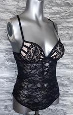 Sexy zwart kanten body S, Kleding | Dames, Ophalen of Verzenden, Zwart, Body of Korset