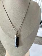 Prachtige antieke zilveren Swart agaat hanger., Verzenden, Zilver, Hanger