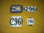oud emaille huisnummer 296 ook 297 298 299 300 301 302 303 4, Antiek en Kunst, Antiek | Emaille, Ophalen of Verzenden